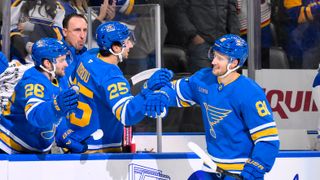 Dylan Holloway’s St. Louis Chapter: What His Next Contract Should Look Like (St Louis Blues). Photo by Mandatory Credit: Steve Roberts-Imagn Images