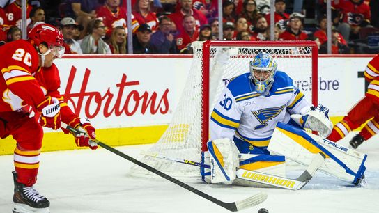 Hot Blues, Cold Opponents, and a Draft Lottery Lurking in the Background (St Louis Blues). Photo by Sergei Belski-Imagn Images