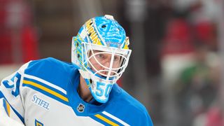 Do the Florida Panthers Make Sense for Jordan Binnington? (St Louis Blues). Photo by James Guillory-Imagn Images