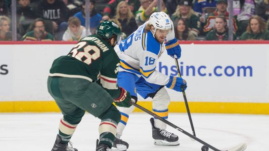 Wild Dangled Blockbuster Package for Robert Thomas at Trade Deadline—Will They Try Again? (St Louis Blues). Photo by Matt Blewett-Imagn Images