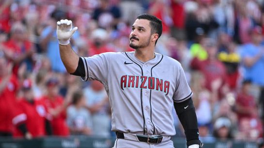 Nolan Arenado made a lighthearted jab at buddy Lars Nootbaar in return to Busch Stadium (St Louis Cardinals). Photo by Jeff Curry-Imagn Images