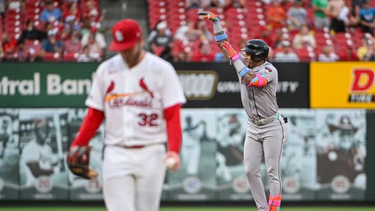Skip a start? Use an opener? Here's Marmol on how the Cardinals are approaching Liberatore's struggles (St Louis Cardinals). Photo by Jeff Curry-Imagn Images